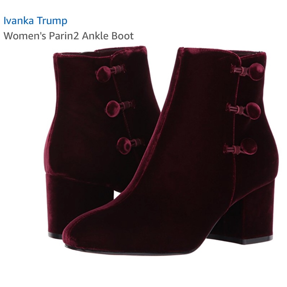Ivanka Trump Parin2 velvet booties size 8